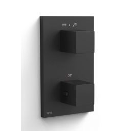 Tres Therm-Box bateria wannowo-prysznicowa podtynkowa termostatyczna czarny mat 00625001NM
