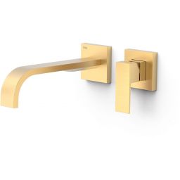 Tres Cuadro-Tres bateria umywalkowa podtynkowa złoty mat 24k 00630022OM