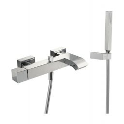 Tres Cuadro-Tres bateria wannowo-prysznicowa ścienna chrom 1.07.170.02