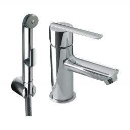 Tres Lex-Tres bateria umywalkowa ze słuchawką typu bidetta stojąca chrom 1.81.113