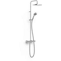 Tres Over-Wall zestaw prysznicowy ścienny termostatyczny z deszczownicą chrom 19039301