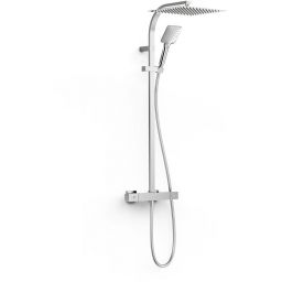 Tres Over-Wall zestaw prysznicowy ścienny termostatyczny z deszczownicą chrom 19039309