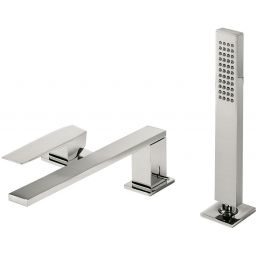 Tres Slim Exclusive bateria wannowo-prysznicowa 3-otworowa stal 202.161.01.AC