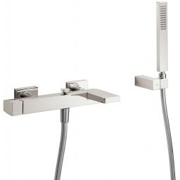 Tres Slim Exclusive bateria wannowo-prysznicowa ścienna stal 202.170.01.AC