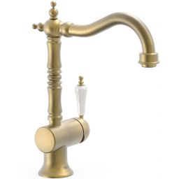 Tres Clasic-Tres bateria umywalkowa stojąca mosiądz antyczny matowy 24210801LM