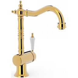 Tres Clasic bateria umywalkowa stojąca wysoka złoty połysk 24210801OR