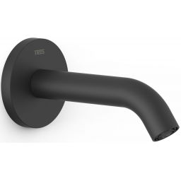 Tres wylewka do baterii ścienna czarny mat 26218004NM