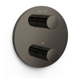Tres Therm-Box bateria wannowo-prysznicowa podtynkowa termostatyczna czarny metalizowany 26225001KM
