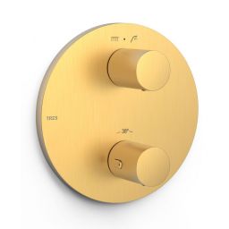 Tres Therm-Box bateria wannowo-prysznicowa podtynkowa termostatyczna złoty mat 24-K 26225001OM