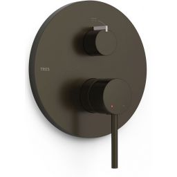 Tres Selection bateria wannowo-prysznicowa podtynkowa czarny brąz 26228110KMB