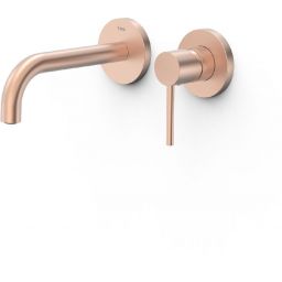 Tres Study Exclusive bateria umywalkowa podtynkowa matowe różowe złoto 26230021OPM