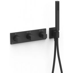 Tres B-System bateria wannowo-prysznicowa podtynkowa termostatyczna czarny mat 30725401NM