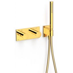 Tres B-System bateria wannowo-prysznicowa podtynkowa termostatyczna złoty połysk 30735201OR