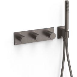 Tres B-System bateria wannowo-prysznicowa podtynkowa z termostatem grafitowa 30735301GR