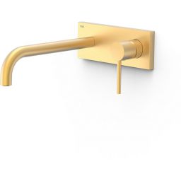 Tres Study bateria umywalkowa podtynkowa złoty mat 26230032OM