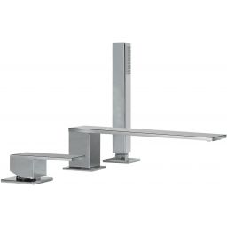 Tres Cuadro bateria wannowo-prysznicowa 3-otworowa chrom 006.161.03