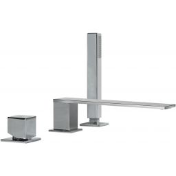 Tres Cuadro bateria wannowo-prysznicowa 3-otworowa chrom 006.161.04