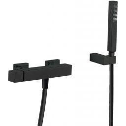 Tres Cuadro Exclusive bateria prysznicowa ścienna czarny mat 007.167.03.NM