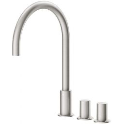 Tres Study Exclusive bateria umywalkowa stojąca wysoka 3-otworowa stal 061.105.01.AC