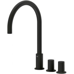 Tres Study Exclusive bateria umywalkowa stojąca wysoka 3-otworowa czarny mat 061.105.01.NM