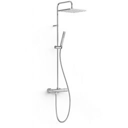 Tres Over-Wall zestaw prysznicowy ścienny termostatyczny z deszczownicą chrom 19039317