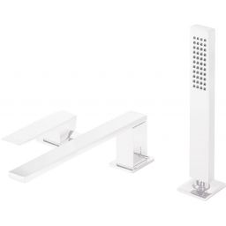 Tres Slim Exclusive bateria wannowo-prysznicowa 3-otworowa biały mat 202.161.01.BM