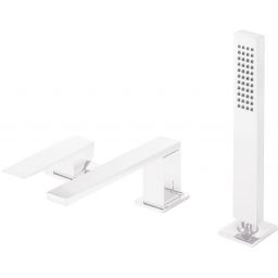 Tres Slim Exclusive bateria wannowo-prysznicowa 3-otworowa biały mat 202.161.03.BM