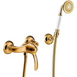 Tres Monoclasic bateria prysznicowa ścienna złoty połysk 242.167.01.OR