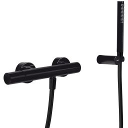 Tres Study Exclusive bateria prysznicowa ścienna czarny mat 261.167.01.NM