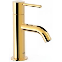 Tres Study Exclusive bateria umywalkowa stojąca złoty połysk 26290301OR