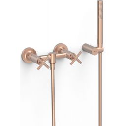Tres Mont Blanc bateria prysznicowa ścienna różowe złoto mat 28316301OPM