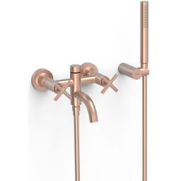 Tres Mont Blanc bateria wannowo-prysznicowa ścienna różowy złoty mat 28317601OPM