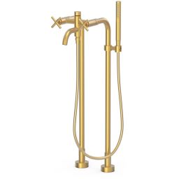 Tres Mont Blanc bateria wannowo-prysznicowa wolnostojąca złoty mat 28319401OM