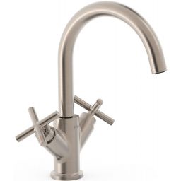 Tres Mont Blanc bateria umywalkowa stojąca stal 28320301AC