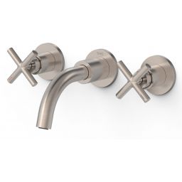 Tres Mont Blanc bateria umywalkowa podtynkowa 3-otworowa stal 28330001AC