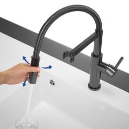 Villeroy & Boch Steel Expert 2.0 bateria kuchenna stojąca z wyciąganą wylewką antracyt 92800005