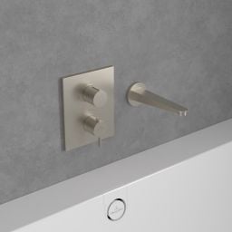 Villeroy & Boch Conum bateria prysznicowa podtynkowa termostatyczna nikiel mat szczotkowany TVS12700100064
