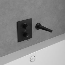 Villeroy & Boch Conum bateria prysznicowa podtynkowa termostatyczna czarny mat TVS127001000K5