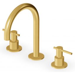 Zucchetti Helm bateria umywalkowa stojąca 3-otworowa złoto szczotkowane ZHL515.XP41