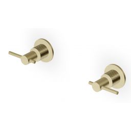 Zucchetti Helm bateria prysznicowa podtynkowa brytyjskie złoto szczotkowane/radełkowanie ukośne ZHL738.XP31G3