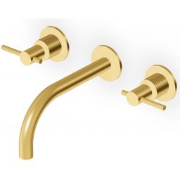 Zucchetti Helm bateria umywalkowa podtynkowa złoto szczotkowane/radełkowanie pionowe ZHL760.XP41G2