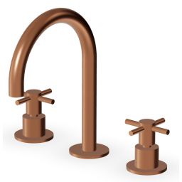 Zucchetti Helm bateria umywalkowa stojąca 3-otworowa miedź szczotkowana ZHM515.XP91