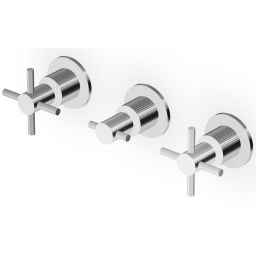 Zucchetti Helm bateria umywalkowa podtynkowa stal nierdzewna szczotkowana/radełkowanie pionowe ZHM695.XG2