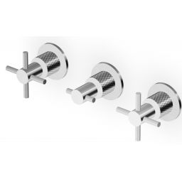 Zucchetti Helm bateria umywalkowa podtynkowa stal nierdzewna szczotkowana/radełkowanie ukośne ZHM695.XG3