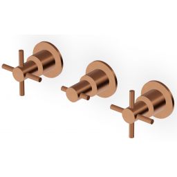 Zucchetti Helm bateria umywalkowa podtynkowa miedź szczotkowana ZHM695.XP91