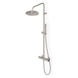 Zucchetti Pan S zestaw prysznicowy ścienny termostatyczny z deszczownicą nikiel szczotkowany ZT7788.C3
