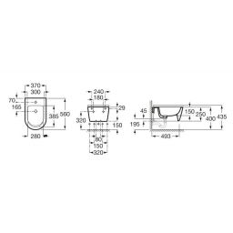 Roca Inspira Round bidet wiszący biały A357525000