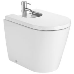 Zestaw Roca Inspira Round bidet stojący z pokrywą wolnoopadającą biały (A357527000, A80652200B)