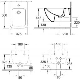 Villeroy & Boch Venticello bidet wiszący Weiss Alpin 44110001