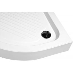 Aqualine brodzik 80x80 cm półokrągły biały BTTR80